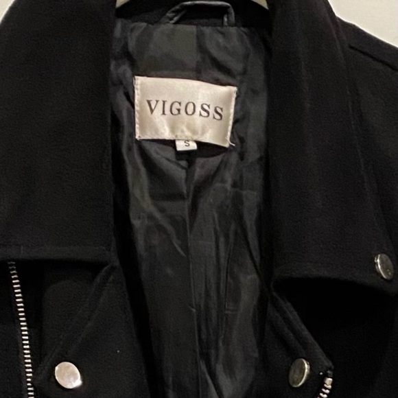 VIGOSS black suede moto jacket. Size small. Excellent condition! Worn twice - Picture 4 of 7